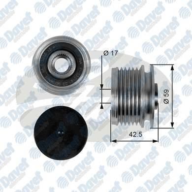 GATES OAP7106 Alternator Kasnagi (Rulmanli) Clio Ii-Mgn-Kng-Scenic (K4m-K4j-K9k-F4p) (6 Kanal) (Ayarli)